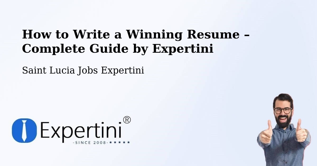 Resume Writing Guide for Job Seekers – Volet - Volet, Saint Lucia Jobs Expertini